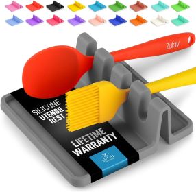 Silicone Utensil Rest with Drip Pad for Multiple Utensils - BPA-Free